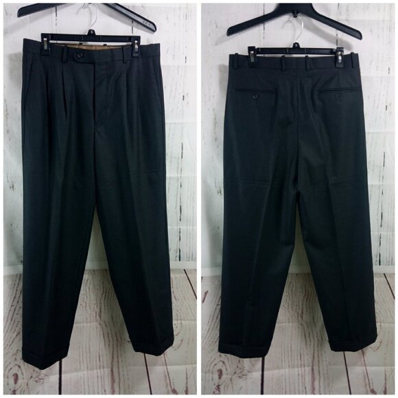 Cianni Cellini Super 110's 38R 3 Button Charcoal Gray 2pc Suit 36x28.5 Pleated - Picture 7 of 8